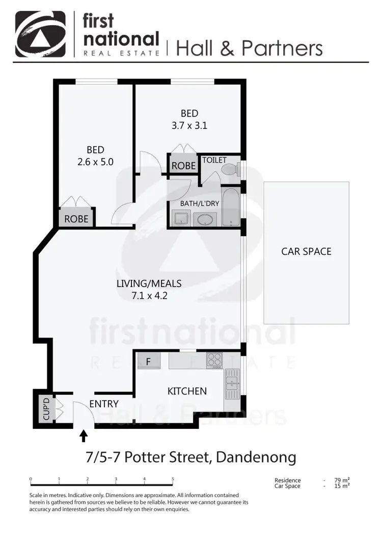Floorplan of Homely apartment listing, 7/5-7 Potter Street, Dandenong VIC 3175