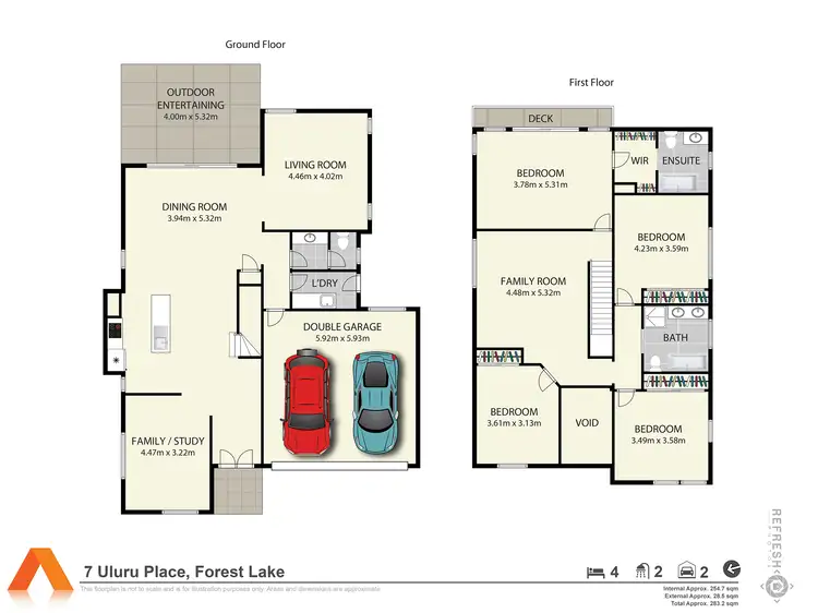 Floorplan of Homely house listing, 7 Uluru Place, Forest Lake QLD 4078