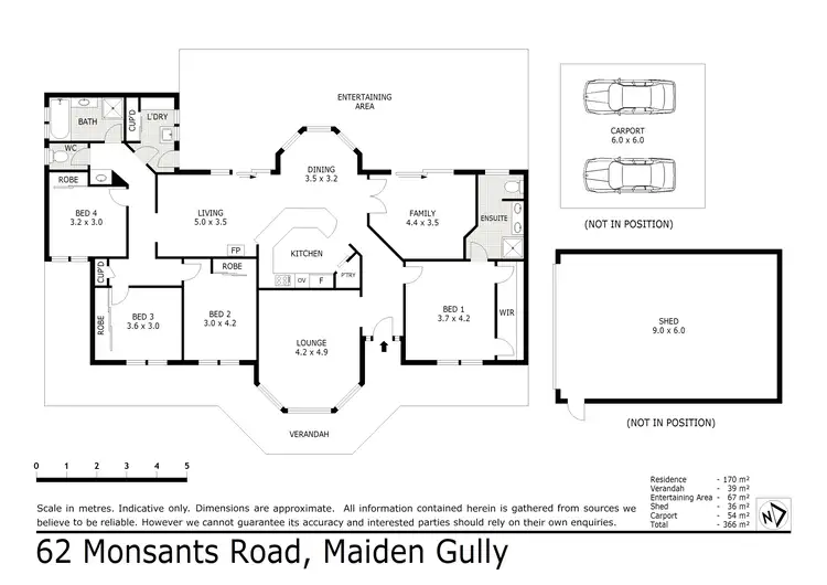 Floorplan of Homely house listing, 62 Monsants Road, Maiden Gully VIC 3551
