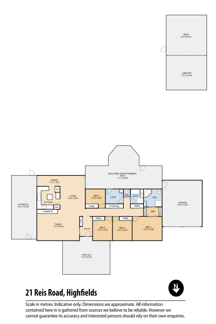 Floorplan of Homely house listing, 21 Reis Road, Highfields QLD 4352