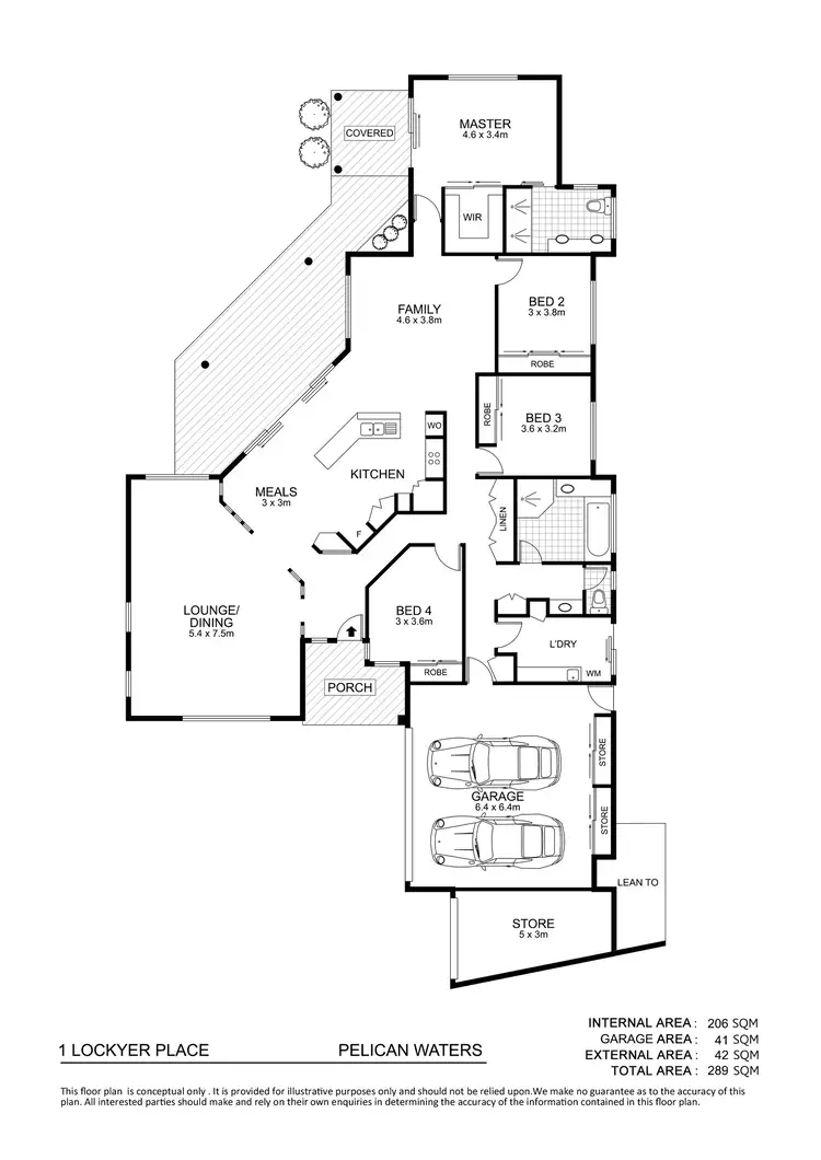 Floorplan of Homely house listing, 1 Lockyer Place, Pelican Waters QLD 4551