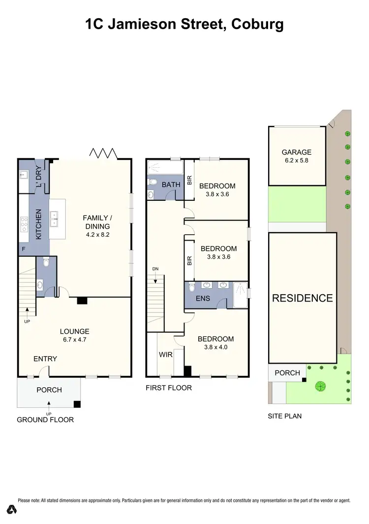 Floorplan of Homely townhouse listing, 1C Jamieson Street, Coburg VIC 3058