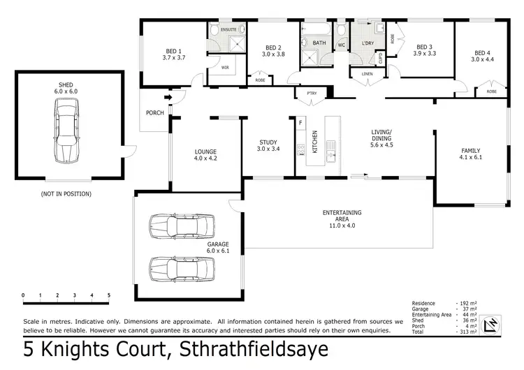 Floorplan of Homely house listing, 5 Knights Court, Strathfieldsaye VIC 3551