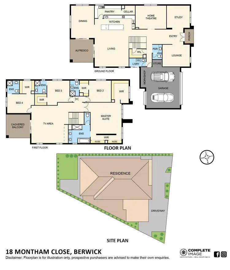 Floorplan of Homely house listing, 18 Montham Close, Berwick VIC 3806