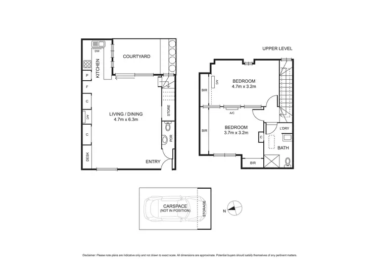 Floorplan of Homely townhouse listing, 7/680 Victoria Street, North Melbourne VIC 3051