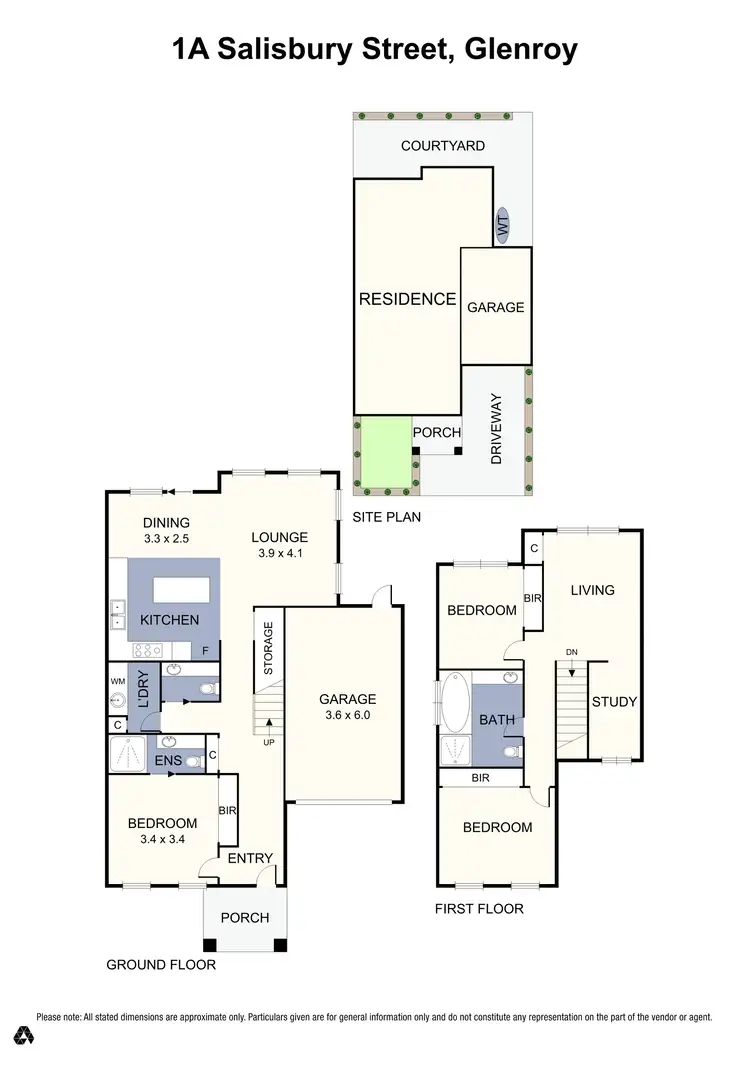 Floorplan of Homely townhouse listing, 1A Salisbury Street, Glenroy VIC 3046
