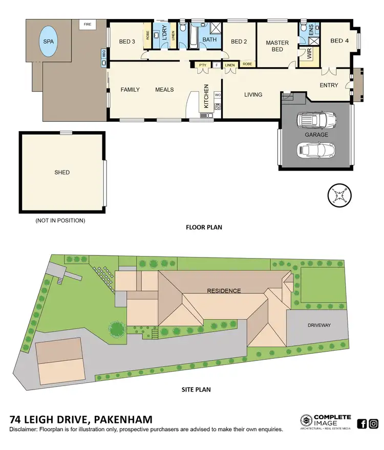 Floorplan of Homely house listing, 74 Leigh Drive, Pakenham VIC 3810