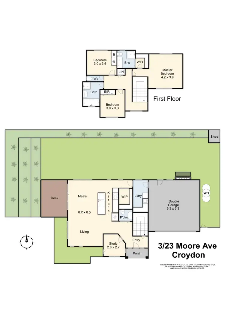 Floorplan of Homely townhouse listing, 3/23 Moore Avenue, Croydon VIC 3136