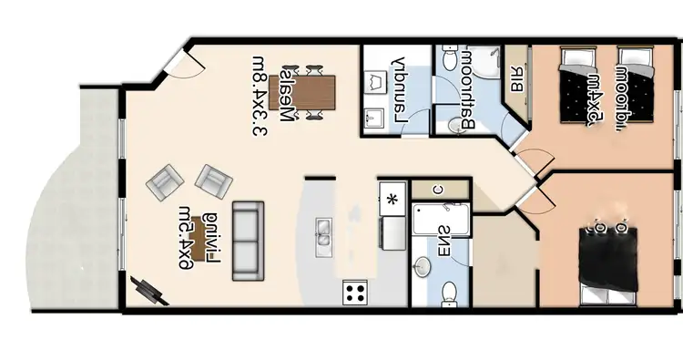 Floorplan of Homely apartment listing, Level 1/140/10 Alexandra Avenue, Mermaid Beach QLD 4218