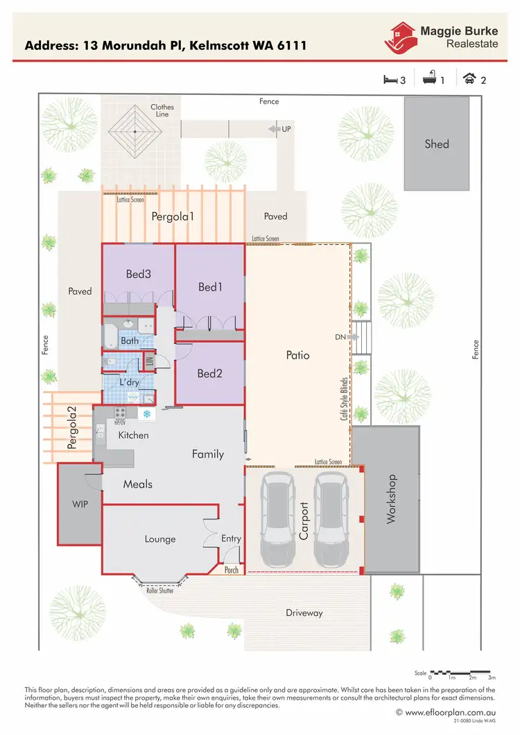 Floorplan of Homely house listing, 13 Morundah Place, Kelmscott WA 6111