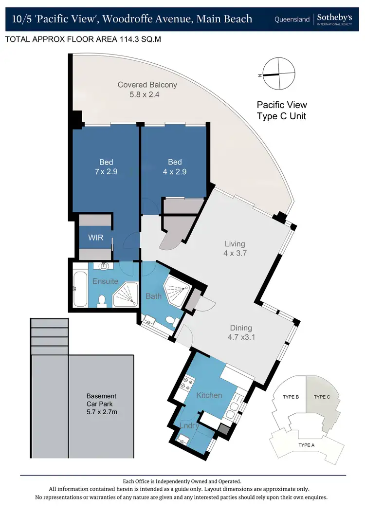 Floorplan of Homely apartment listing, 10/5 Woodroffe Avenue, Main Beach QLD 4217