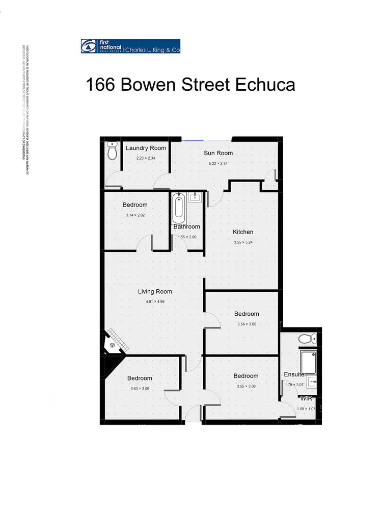 Floorplan of Homely house listing, 166 Bowen Street, Echuca VIC 3564