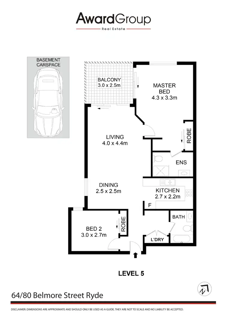 Floorplan of Homely apartment listing, 64/80 Belmore Street, Ryde NSW 2112