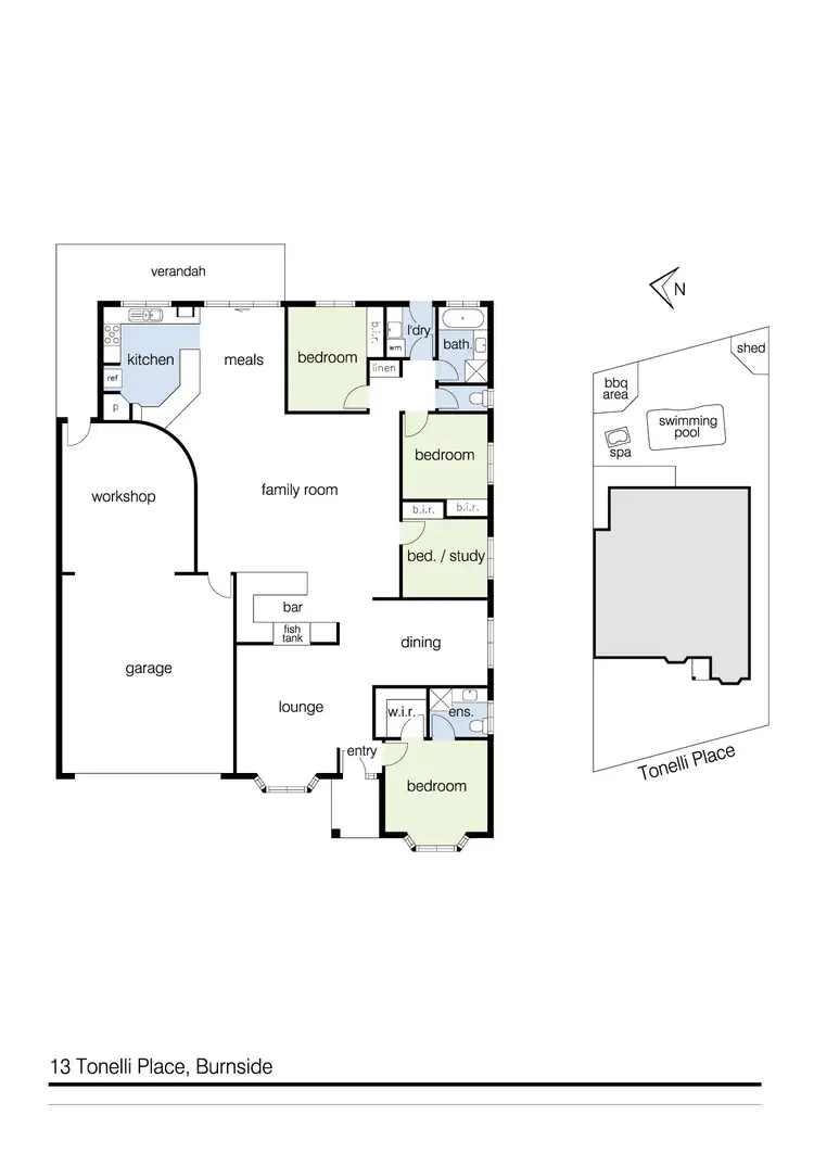 Floorplan of Homely house listing, 13 Tonelli Place, Burnside VIC 3023