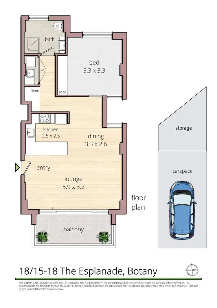 Floorplan of Homely apartment listing, 18/15-18 The Esplanade, Botany NSW 2019