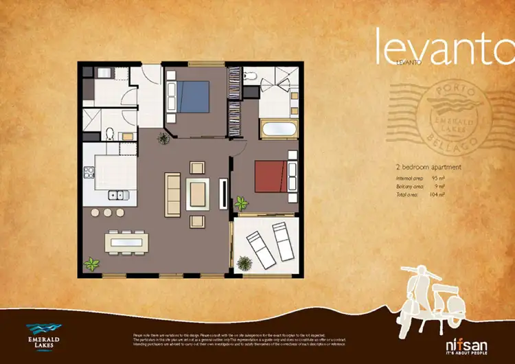 Floorplan of Homely unit listing, 48/3030 The Boulevard, Carrara QLD 4211