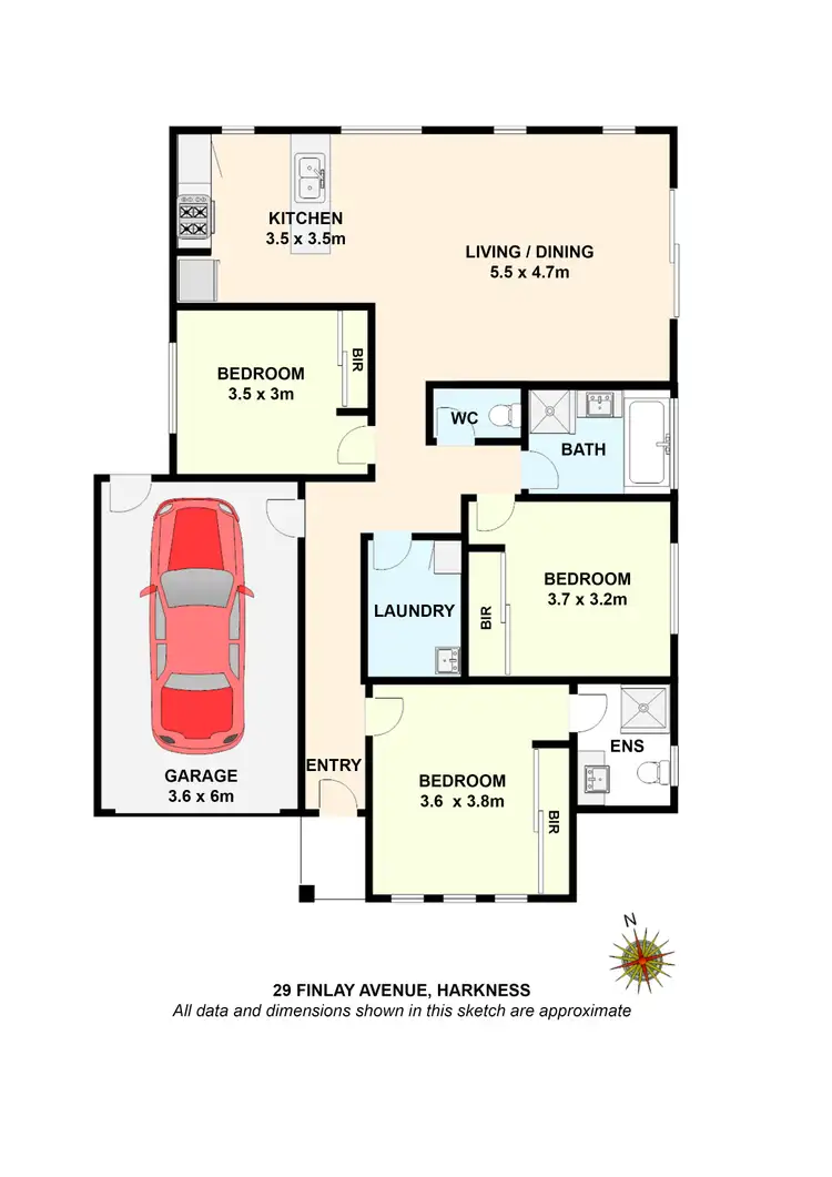 Floorplan of Homely house listing, 29 Finlay Avenue, Harkness VIC 3337