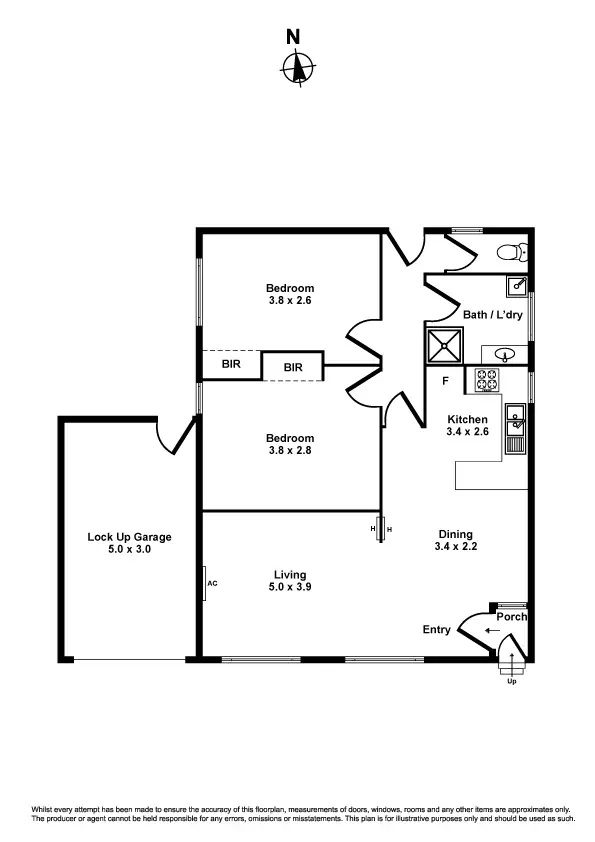 Floorplan of Homely unit listing, 2/67 Challis Street, Newport VIC 3015