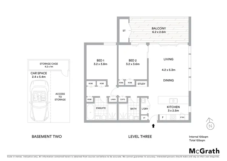 Floorplan of Homely apartment listing, 305W/5 Meikle Place, Ryde NSW 2112