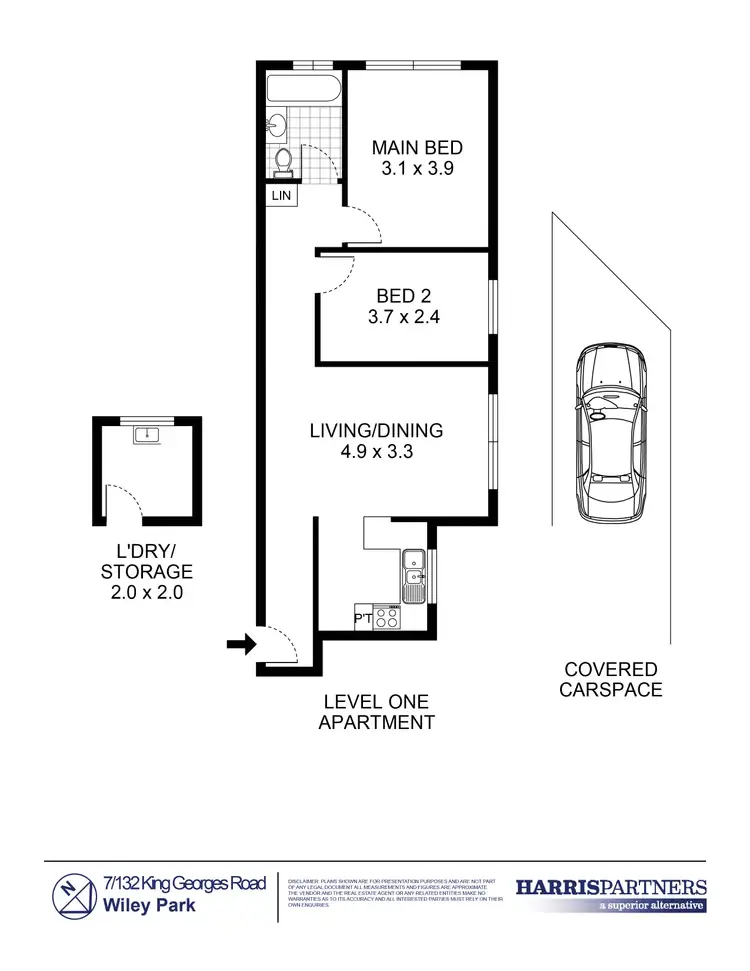 Floorplan of Homely unit listing, 7/132 King Georges Road, Wiley Park NSW 2195