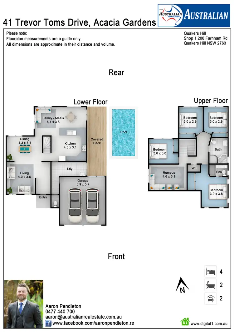 Floorplan of Homely house listing, 41 Trevor Toms Drive, Acacia Gardens NSW 2763