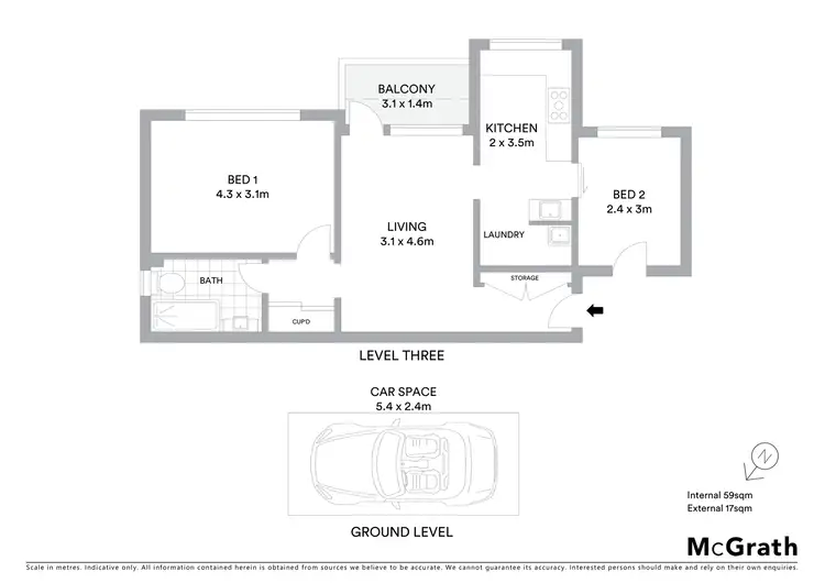 Floorplan of Homely apartment listing, 10/33 Dalley Avenue, Pagewood NSW 2035