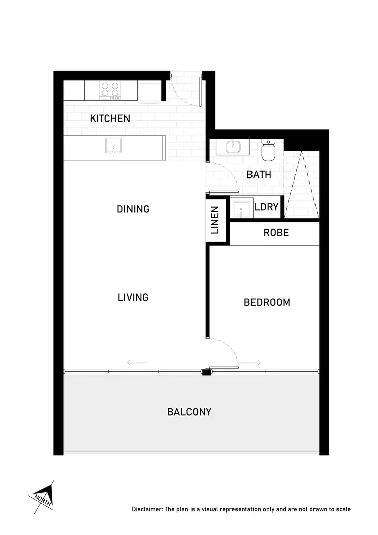 Floorplan of Homely apartment listing, 26/8 Trevillian Quay, Kingston ACT 2604