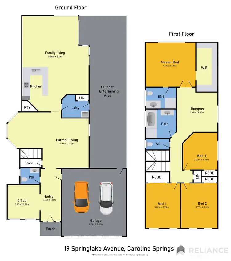 Floorplan of Homely house listing, 19 Springlake Avenue, Caroline Springs VIC 3023