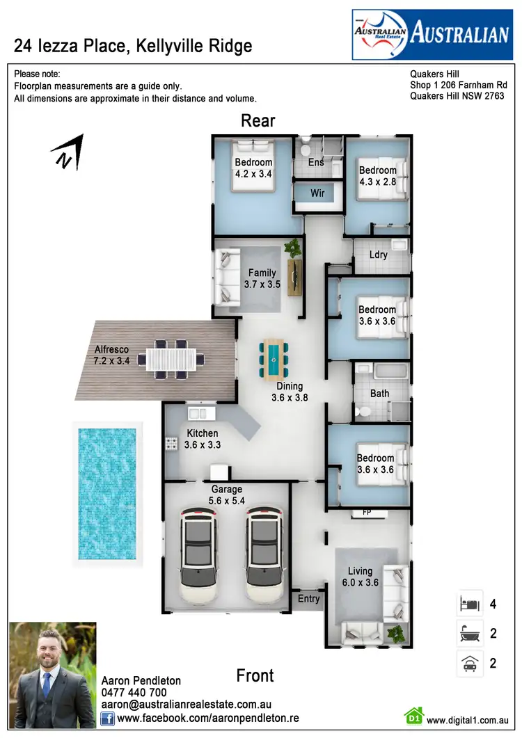 Floorplan of Homely house listing, 24 Iezza Place, Kellyville Ridge NSW 2155