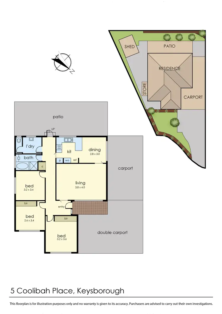 Floorplan of Homely house listing, 5 Coolibah Place, Keysborough VIC 3173