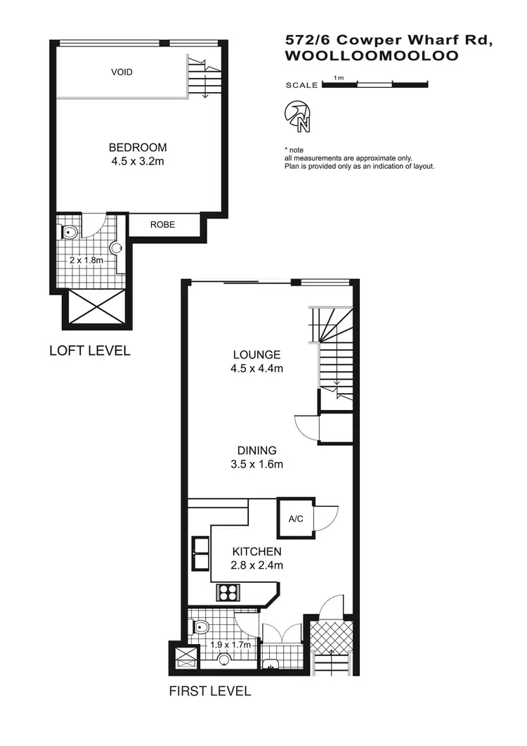 Floorplan of Homely apartment listing, 572/6 Cowper Wharf Road, Woolloomooloo NSW 2011