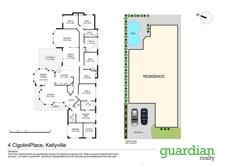 Floorplan of Homely house listing, 4 Cigolini Place, Kellyville NSW 2155