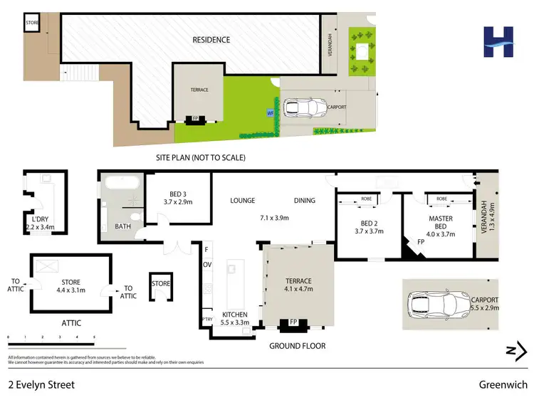 Floorplan of Homely house listing, 2 Evelyn Street, Greenwich NSW 2065