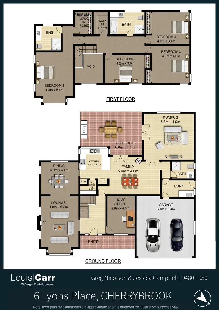 Floorplan of Homely house listing, 6 Lyons Place, Cherrybrook NSW 2126