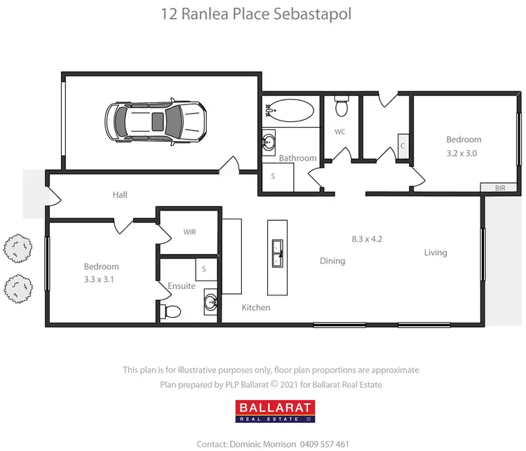 Floorplan of Homely townhouse listing, 12 Ranlea Place, Sebastopol VIC 3356