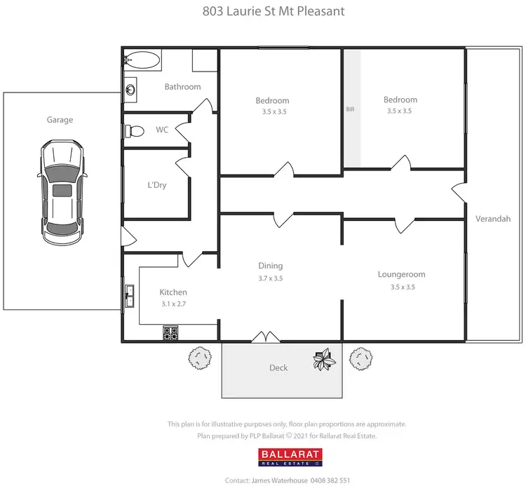 Floorplan of Homely house listing, 803 Laurie Street, Mount Pleasant VIC 3350