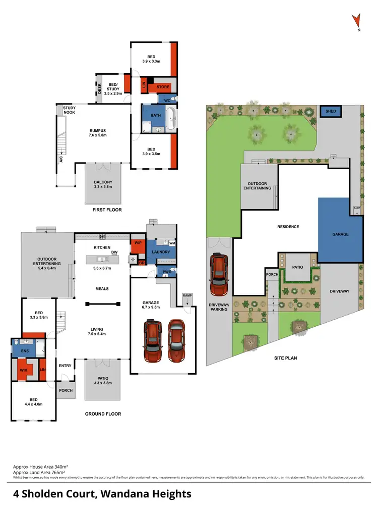 Floorplan of Homely house listing, 4 Sholden Court, Wandana Heights VIC 3216
