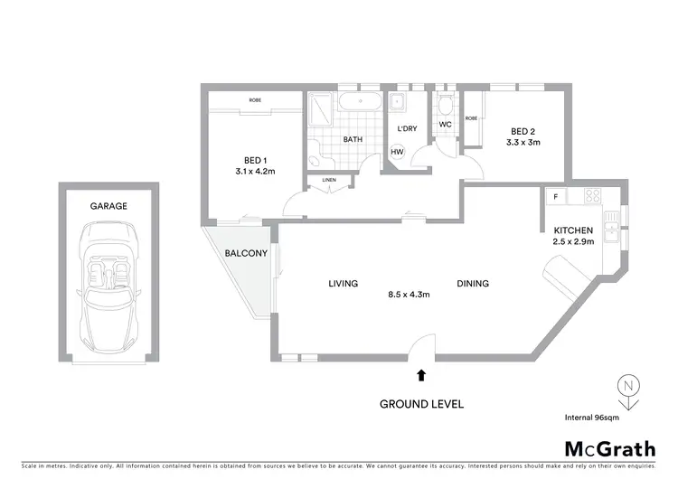 Floorplan of Homely apartment listing, 3/63 Brick Wharf Road, Woy Woy NSW 2256