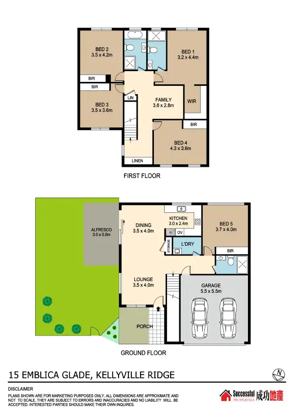 Floorplan of Homely townhouse listing, 15 Emblica Glade, Kellyville Ridge NSW 2155