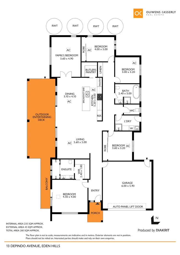 Floorplan of Homely house listing, 13 Depindo Avenue, Eden Hills SA 5050