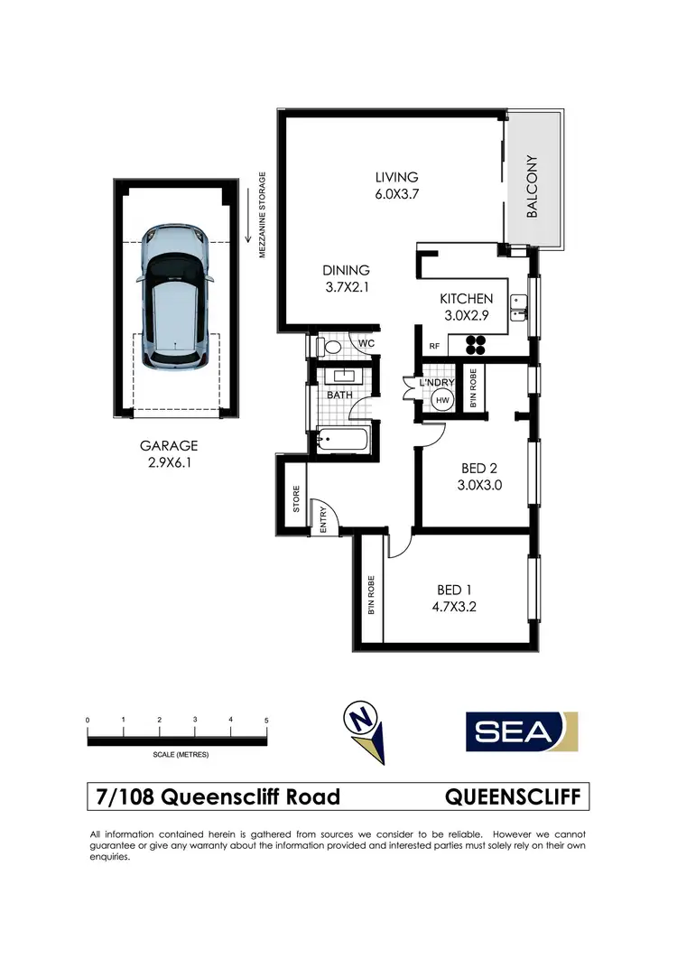 Floorplan of Homely unit listing, 7/108 Queenscliff Road, Queenscliff NSW 2096