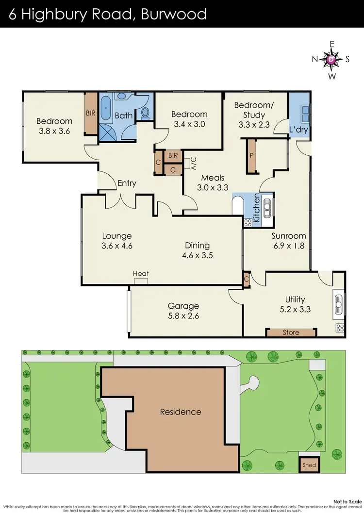 Floorplan of Homely house listing, 6 Highbury Road, Burwood VIC 3125