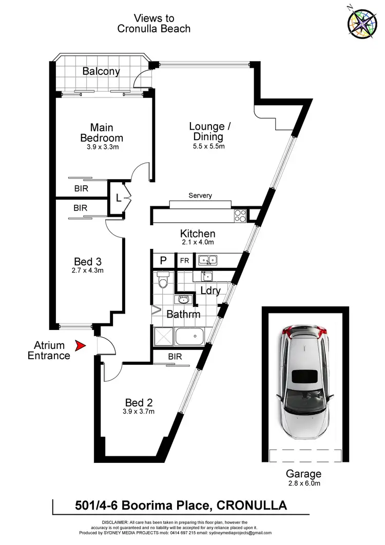 Floorplan of Homely apartment listing, 501/4-6 Boorima Place, Cronulla NSW 2230