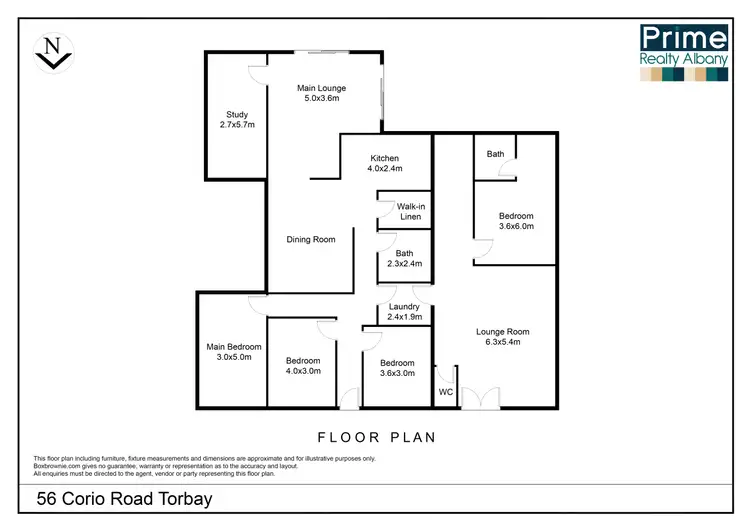 Floorplan of Homely house listing, 56 Corio Road, Torbay WA 6330
