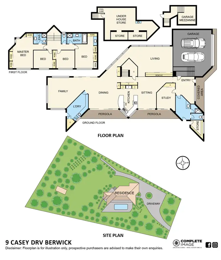 Floorplan of Homely house listing, 9 Casey Drive, Berwick VIC 3806