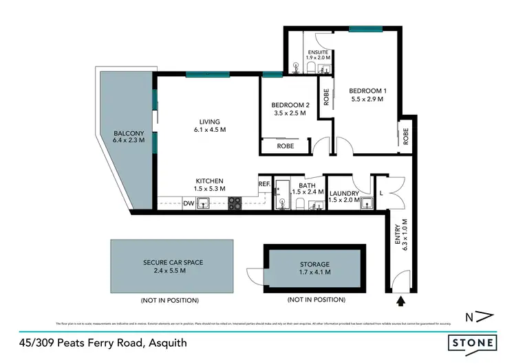 Floorplan of Homely apartment listing, 45/309-311 Peats Ferry Road, Asquith NSW 2077