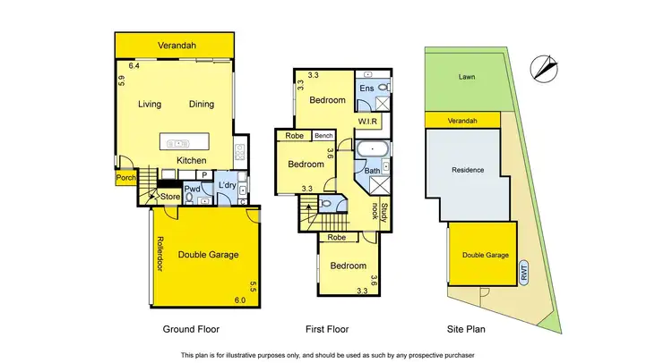Floorplan of Homely townhouse listing, 2/19 Thompson Street, Watsonia VIC 3087