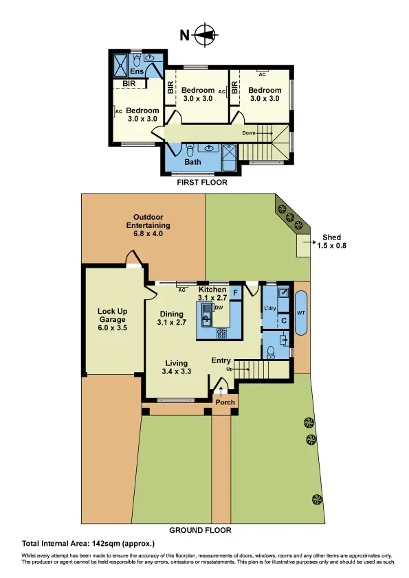 Floorplan of Homely townhouse listing, 1/4 Carlsson Court, Brooklyn VIC 3012
