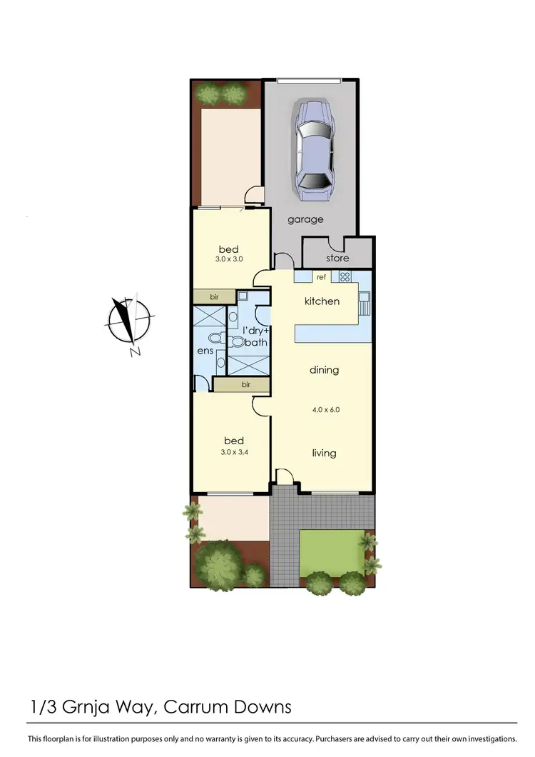 Floorplan of Homely apartment listing, 1/3 Grnja Way, Carrum Downs VIC 3201