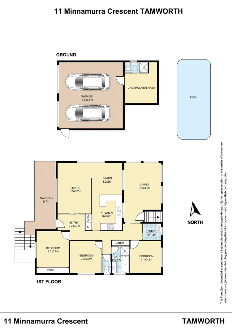 Floorplan of Homely house listing, 11 Minnamurra Crescent, Tamworth NSW 2340